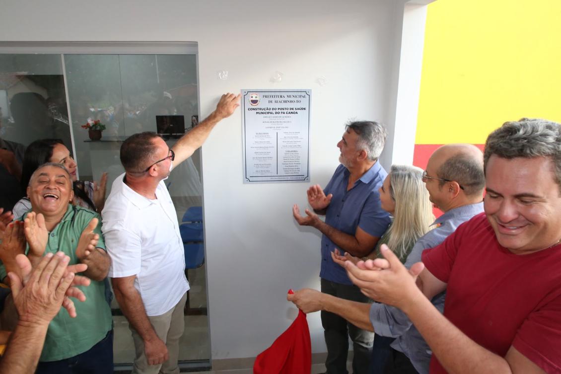 Inauguração do Posto de Saúde em Riachinho, obra realizada com recursos destinados pelo deputado.