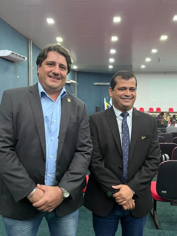 Deputado com o presidente da ATM Diogo Borges.