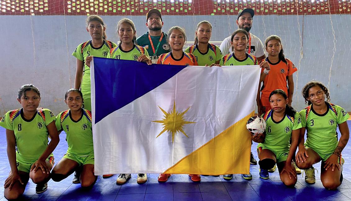 As alunas da Escola Estadual Indígena Tekator, de Tocantinópolis, conquistaram o 5º lugar no JEBs