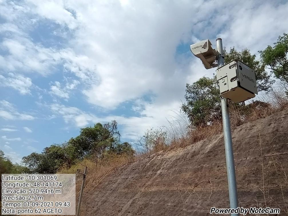 Redutor de velocidade instalado na descida da Serra do Taquaruçu