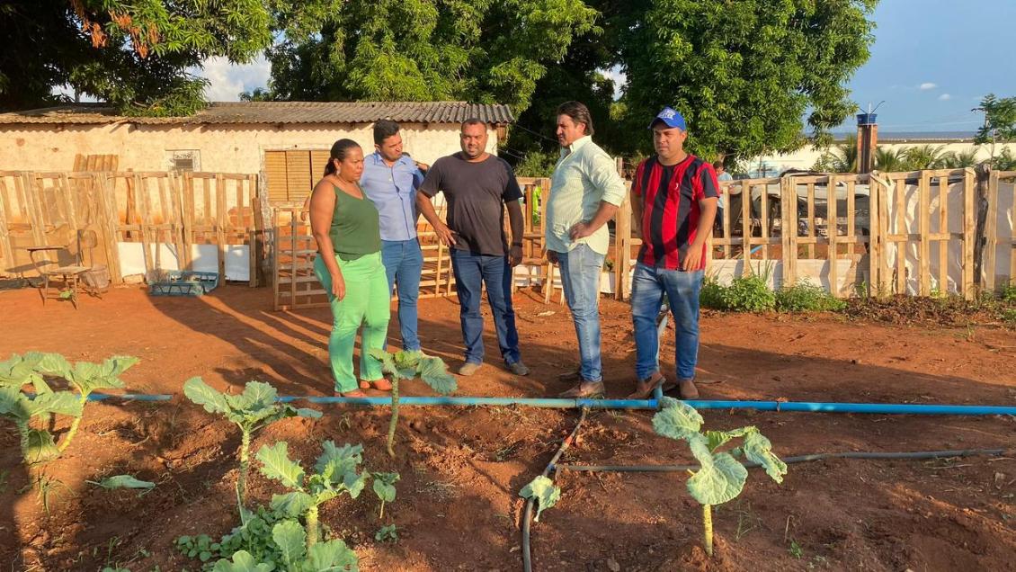 Horta Comunitária em Figueirópolis: dep. Eduardo Fortes e parceiros dão início ao plantio de mudas