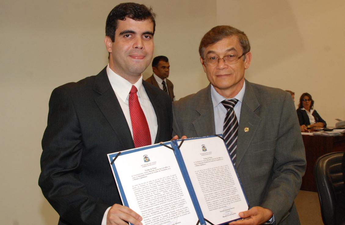 Ricardo Aires e o presidente Raimundo Moreira